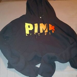 Cropped hoodie from pink
